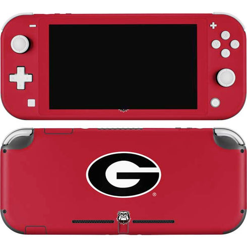 University of Georgia Logo Red Nintendo Switch Lite Skin